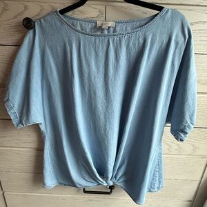LOFT chambray blouse